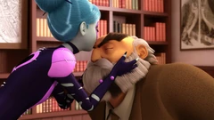 Zombizou directly kissing Denis Damoclès.