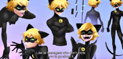 2D Cat Noir Expressions