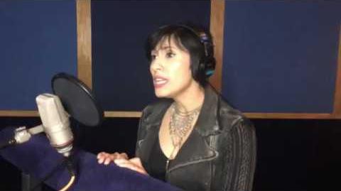 Cristina Vee recording the song.