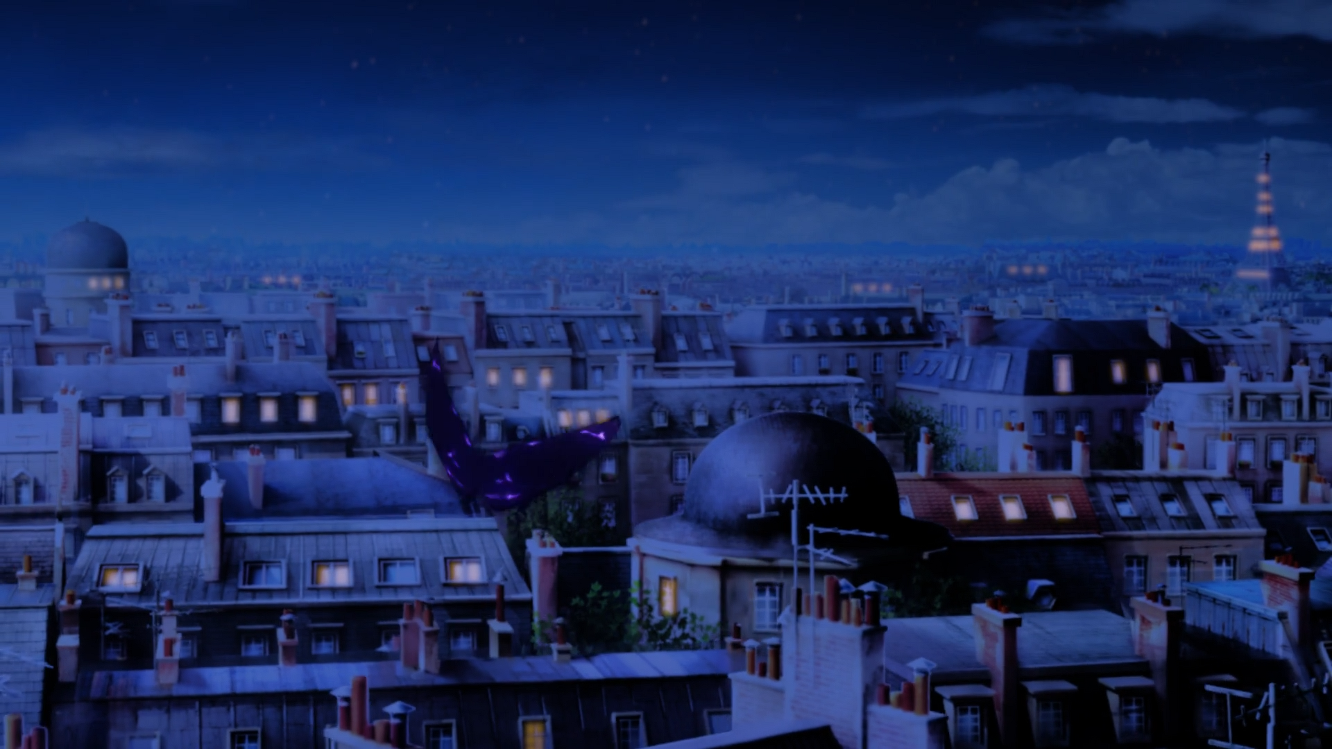 Париж ночью леди баг