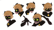 Cat Noir Expression concept art