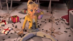 A present opened, releasing cockroaches.