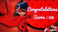 Ladybug Game End Screen