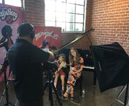 Laura being interviewed by Lindalee at Zag Studios.[15]