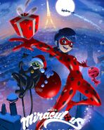 Póster conceptual de Ladybug en Navidad.