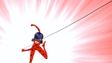 Ladybug throwing her yo-yo.