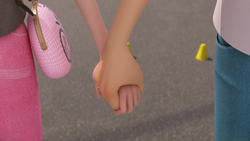 Adrien greift nach Marinettes Hand