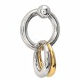 Alexander Wang - Gold & silver mixed link hoop stud earring