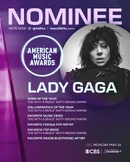 51st AMAs promo poster featuring Lady Gaga