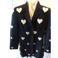 Mondi - Jacket embroidered with white hearts
