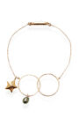 Inez and Vinoodh - 18k Rose gold bracelet w black Tahitian Pearl Charm