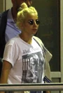 Platinum-blonde curly dot
