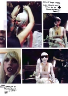 "Haus of GaGa. Анна Тревельян создала этот наряд из бинтов", "Клыки вампира представляют мою трансформацию как артиста" До фотосессии с Ellen von Unwerth для журнала OUT.