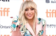 Blonde curly bangs