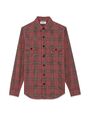 Saint Laurent - Overdyed plaid cotton shirt