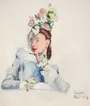 STYLISH WOMAN IN A FLOWER HAT.webp (24 KB) Stylish Woman with a Flower Hat (1937) - Tamara de Lempicka