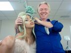 Just another day in England having tea and hats with my darling friend Philip Treacy. Mint Blonde at Jonathan Ross