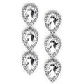 Erickson Beamon - Teardrop-shaped silver crystal earrings