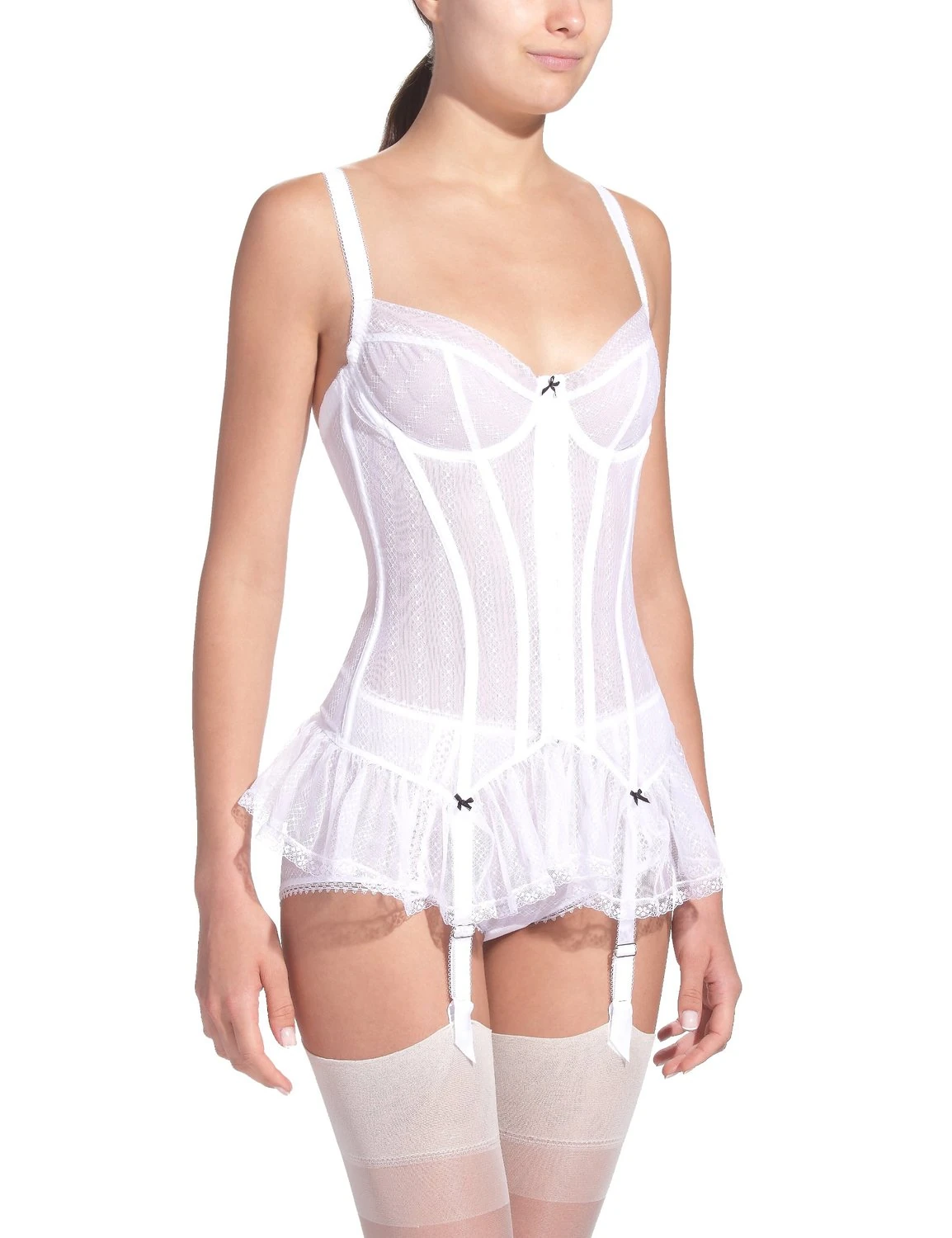 LINGERIE ANCIENNE 19IÈME siècle: cache corset blanc en dentelle de