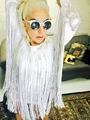 Platinum-blonde high tail