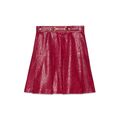 Gucci - Cerise leather pleated skirt