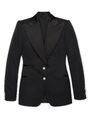Tom Ford - Wool tuxedo jacket w crystal buttons