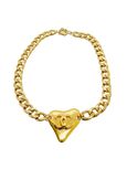 Chanel - Gold tone heart shaped earrings 1993
