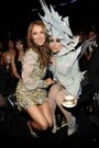 1-31-10 Lady Gaga and Celine Dion at Grammy Awards 2010