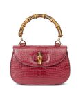 Gucci - Crodocile bamboo leather bag