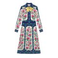 Gucci - Rose print silk dress