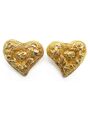 Christian Lacroix - Oversized gold-tone clip-on heart earrings