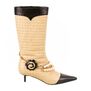 Chanel - Quilted pearl chained boot