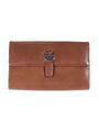 Gucci - Vintage tan leather flap clutch