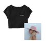 Joanne - Black crop t-shirt