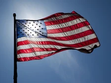 US Flag Backlit