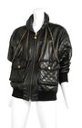 Chanel - Leather bomber with chains