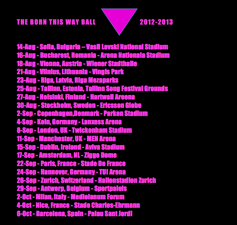 European leg was announced on April 9, 2012, which consisted of twenty-one dates.