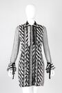 Versace - Chiffon chevron stripe shirt dress
