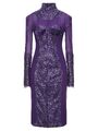 Tom Ford Fall 2011 Metallic Lace Cocktail Dress