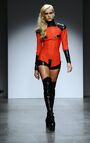 Pam Hogg Fall 2010 RTW Wool and Leather Ensemble