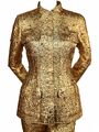 Chanel - FW 1996 Metallic gold jacket with colored rhinestones & Gripoix buttons