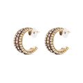 Erickson Beamon - Swarovski crystal-embellished gold coiled hoop earrings