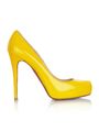 Christian Louboutin - ''Rolando'' 120mm yellow patent leather pumps