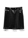 Versace SpringSummer 1994 Leather Skirt with Safety Pins