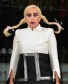 Platinum-blonde braided pigtails