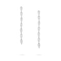 Adina Reyter - Pavé teardrops, sterling silver link diamond earrings. Measures 2'' long