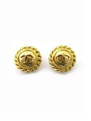 Chanel - Clip on earrings in gold tone round