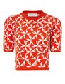 Tanya Taylor - Red cropped Robin jumper