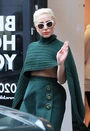 Platinum-blonde slicked-back tail