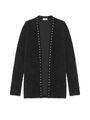 Saint Laurent - Studded black mohair blend cardigan